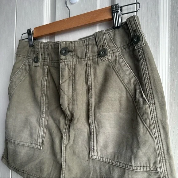 Free People Olive Green Mini Skirt - Picture 2 of 5